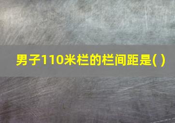 男子110米栏的栏间距是( )